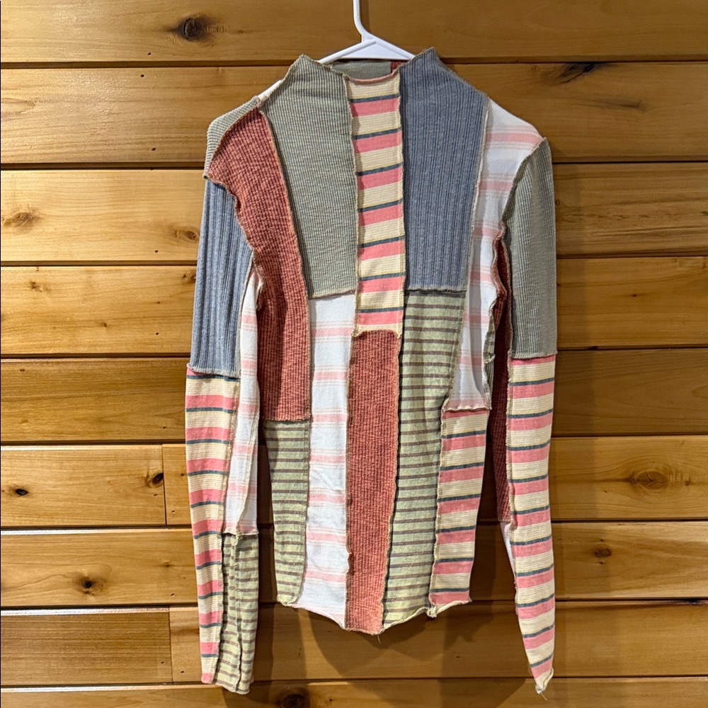 Oli & Hali Multicolor Patchwork Turtleneck Sweater